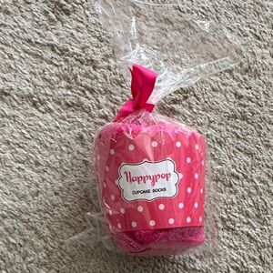 Pink Reading Cupcake Socks